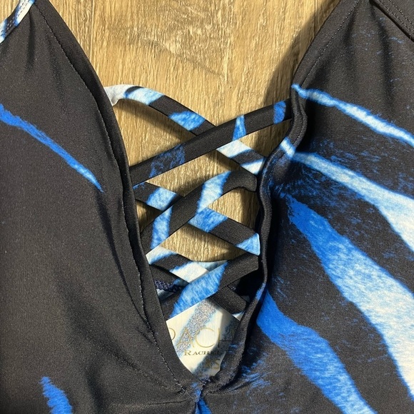 NWOT RACHEL Rachel Roy Lace-Up Halter Tankini Top - Picture 5 of 7